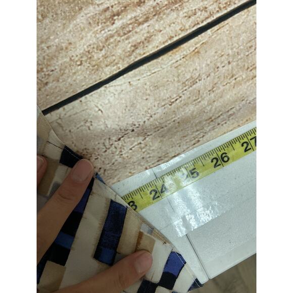 White House Black Market Womens Tank Top Size XS Blue Silk Shirt Blouse Career - Picture 10 of 10